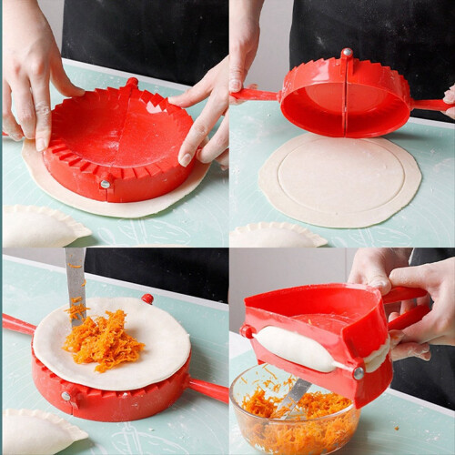 Manual Dumpling Mold Artifact Large Red Plastic Dumpling Mold Household Food Grade Dumpling Mold Clip 2