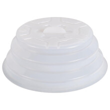 Tampa de silicone para prato de micro-ondas, própria para lava-louças, grátis, resistente ao calor, 28 cm, branca