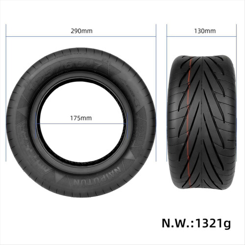Pneus sem câmara NAIPUTUN de 13 polegadas, 125/60-7, 13X5.00-7, para scooter elétrica. Acessórios para pneus sem câmara. 1