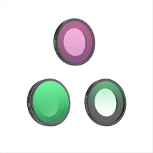 Conjunto de 3 filtros de lente ND16 CPL pretos de 1/4" para GO Ultra. Acessórios para GO Ultra.