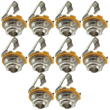Conjunto de 10 Conectores Mono para Guitarra Elétrica com Entrada de 1/4" (6,35 mm) - Peças de Reposição