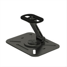 Suporte para projetor de mesa, parede e teto com rosca de 1/4", altura ajustável, dobrável, rotação de 360 graus, preto.