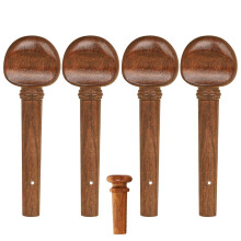Conjunto de 4 cravelhas de afinação para violino, em ébano, acessórios para instrumentos de corda, peças para violino 4/4, madeira escura.