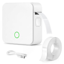 Rotuladora com Fita P0 Recarregável Bluetooth Mini Impressora de Etiquetas Portátil Pequena Rotuladora Térmica Fácil