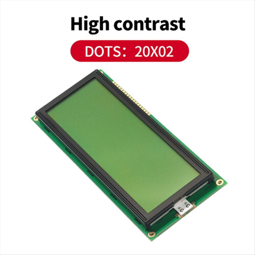 WH2004L Μεγάλη Οθόνη COB 5V Κιτρινοπράσινη, Ανάλυση 20x4, Οθόνη LCD Graracter 20x4 1