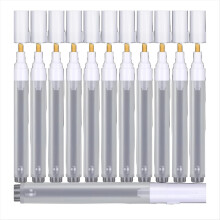 50 unidades de marcadores recarregáveis vazios de 6 mm para tinta acrílica, canetas para pintura com conta-gotas de 3 ml para artesanato.