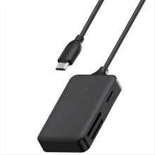 Leitor de Cartões 4 em 1 Tipo C SD Micro-SD TF MS para Laptop e PC - Leitor de Cartões OTG Múltiplo
