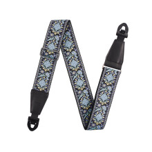 Correias de ombro bordadas para violão acústico e elétrico, acessórios para guitarra, azul.
