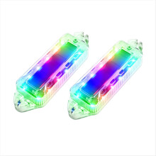 2 Pack Solar Power Warning Light for Car Motorcycles IP65 Waterproof LED Emergency Vehicle Flashing Beacon Light Red Blue Green