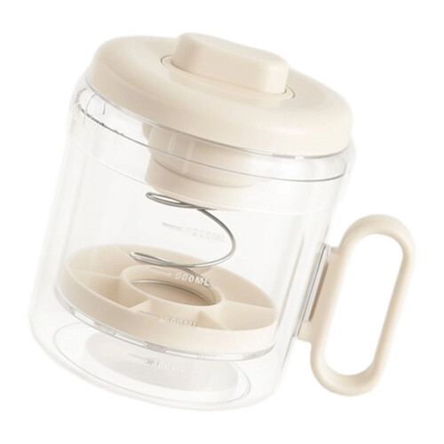Adjustable Pressure Spring Yogurt Strainer With Fine Net-White