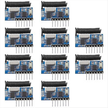 Modulo decodificatore codice di apprendimento ricevitore 433 MHz Wireless 433 MHz Uscita 4 CH per telecomandi Codifica 1527 2262 10 pezzi