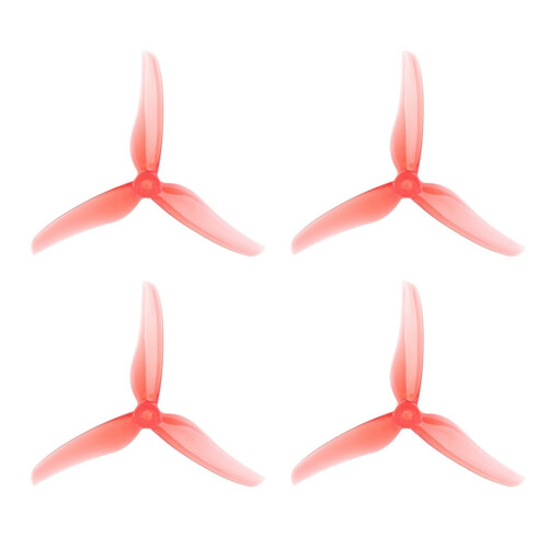 Hélice T5146 de 5 polegadas com 3 pás e furo de montagem de 5 mm, rotação CW/CCW, para acessórios de drones RC FPV, vermelha.