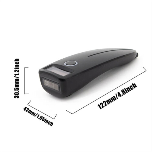 Mini Leitor de Código de Barras USB com Fio/Bluetooth/Sem Fio 2.4G - Leitor de Códigos de Barras 1D, 2D, QR Code, PDF417, EAN13 e Data Matrix 1