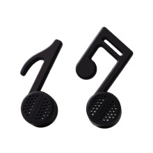 Silicone Teas Strainer Music Symbol Design Teas Filter-Black
