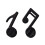 Silicone Teas Strainer Music Symbol Design Teas Filter-Black 1