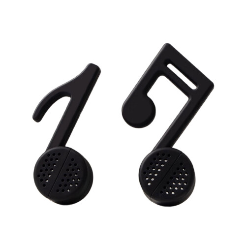 Silicone Teas Strainer Music Symbol Design Teas Filter-Black