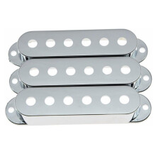 Conjunto de 3 capas de captador single coil para guitarra, 48mm/50mm/52mm, em latão. Acessórios para captadores de guitarra elétrica.