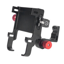Suporte para celular de bicicleta em liga de alumínio, compatível com guidões de bicicletas dobráveis, com clipe antiderrapante.