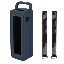 Capa de silicone para Power Bank Prime 27.650mAh 250W, capa protetora portátil com alça e fecho de velcro, azul escuro.