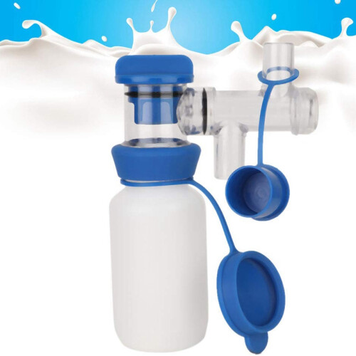 Milk Sampling Bottle, 200Ml Bottle Sampler Cow Liquid Container Corrosion-Resistant, Easy to Remove Milking Machine 1