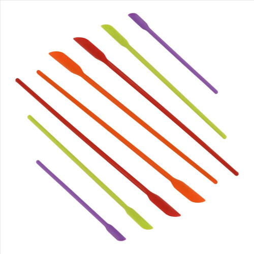 Mini Silicone Spatulas, 8 Pack Small Makeup Spatulas Last Drop Spatula Scrapers Jar Scraper for Kitchen 2