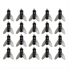 Esche da pesca a mosca bioniche (20 pezzi) - 2024 Nuovi kit di esche per trote, esche da nuoto, mosche secche, esche per spigole, acqua salata media