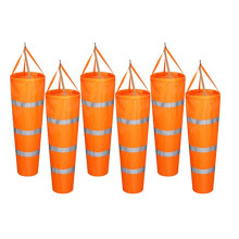6PCS 31.5in Wind sock Rip-Stop Direction Measurement Sock Bag with Reflective Belt for Outdoor Airport Farm 2.62FT