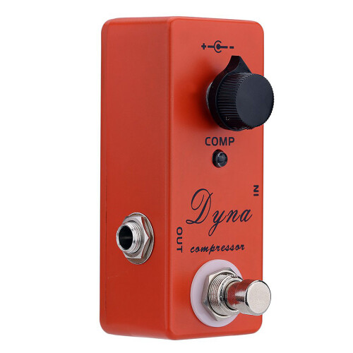 Pedal de efeito para guitarra elétrica MOSKY Dyna Compressor Mini Single com True Bypass