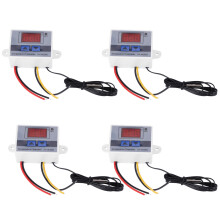 Controlador de temperatura digital LED 4X 220V 10A Termostato Interruptor de controle Sonda Novo