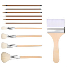 Conjunto de 11 pincéis de cerâmica para esmaltação, esmalte acrílico para cerâmica, kit de arte para artistas de pintura.