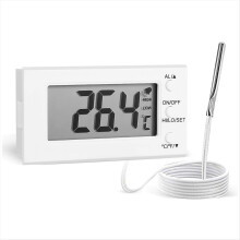 Digital Oven Thermometer with Probe -58F to 572F, High Low Temperature Alarm, LCD Display, Celsius/Fahrenheit Switch