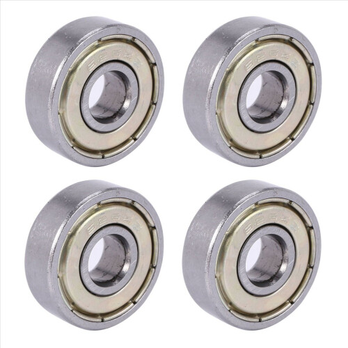 4X 626Z διπλά σφραγισμένα ρουλεμάν 6X19X6mm ανθρακούχο χάλυβα ασημί