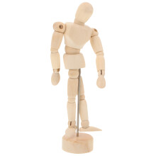 3St Beige Schetsmodel Man Met Standaards En Bewegelijke