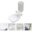 2 Pcs Automatic Feeder White Food Water Dispenser Plastic 10