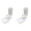 2 Pcs Automatic Feeder White Food Water Dispenser Plastic 2