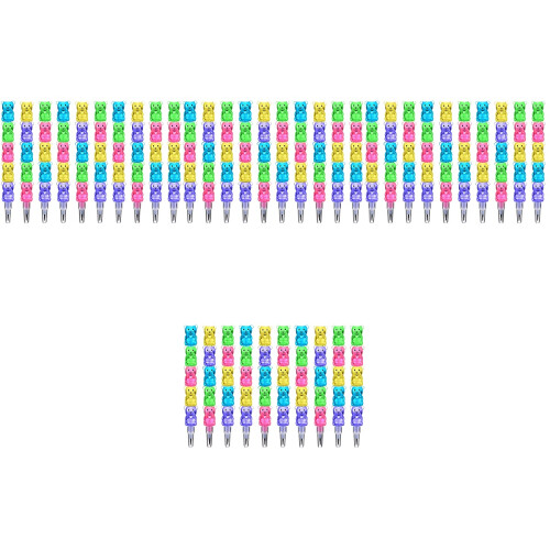 48 Pcs Pencil Cartoon Student Blocks New Material 2