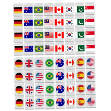 24mm Flag Pattern Mahjong Tiles Set with 64 Tiles, Reusable Fun Mahjong Game   for Parties, Bars, Home, and Festival Celebrations