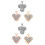 6 Pcs Watch Strap Charms Silicone Band Decor Studs Random Style 6