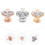 6 Pcs Watch Strap Charms Silicone Band Decor Studs Random Style 9