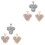 6 Pcs Watch Strap Charms Silicone Band Decor Studs Random Style 4