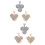 6 Pcs Watch Strap Charms Silicone Band Decor Studs Random Style 8
