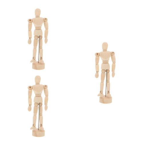 3St Beige Schetsmodel Man Met Standaards En Bewegelijke 1