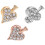 6 Pcs Watch Strap Charms Silicone Band Decor Studs Random Style 10