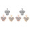 6 Pcs Watch Strap Charms Silicone Band Decor Studs Random Style 3