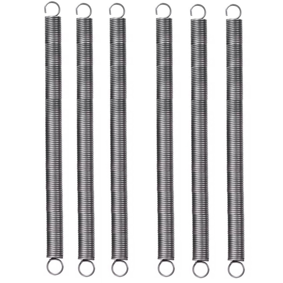 Extension Spring With Hooks 250Mm, Diameter 2.0Mm, Outer Diameter 22Mm 6Pieces 9067246935603