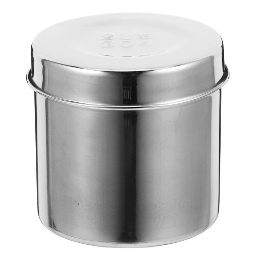 2 Pcs Stainless Steel Small Medicine Bottle Cereal Storage Container