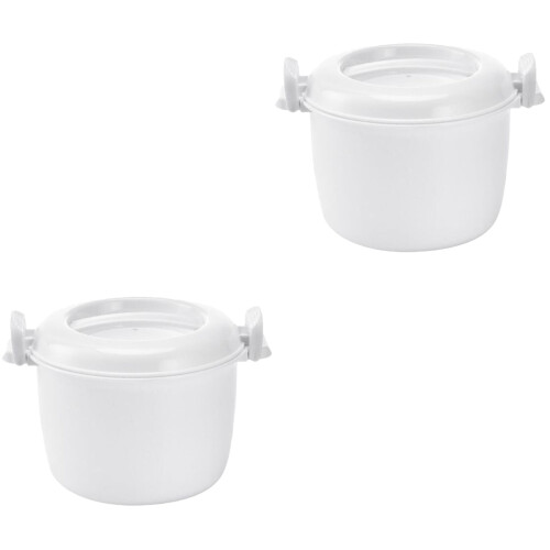 2 Pieces Thermal Lunch Box Microwave Cooker For Rice Cookware Small 2