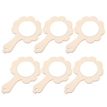 18 Unidades Espejos Pequeños De Madera Para Niños Y Manualidades
