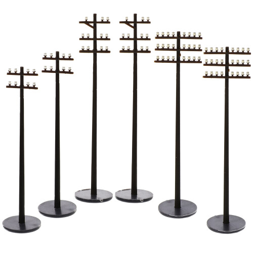 18 Pcs Mini Telephone Poles For Model Railway Sand Table Scene 1
