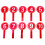 30 Pcs Score Paddles Handheld Number Boards Practical Handle 1